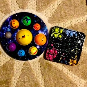 36 pops for the colorful spraypaint popit! Then there is a planet dimple. Bundle